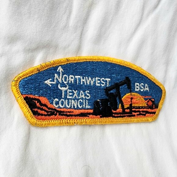 Northwest Texas Council Boy Scout of America BSA Vintage 1980s Embroidered Patch - Picture 3 of 4